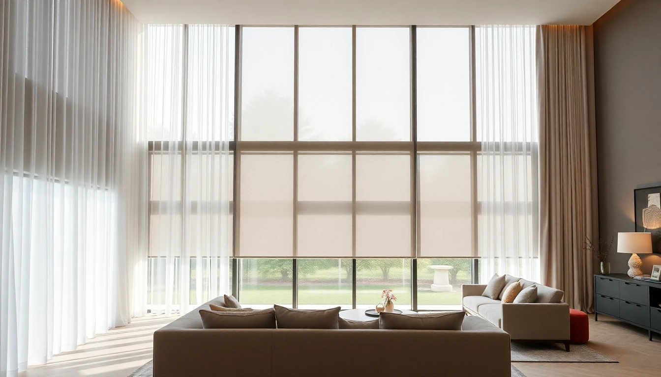 Ambiente decorado com cortinas profissionais
